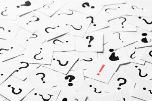 A bunch of question marks