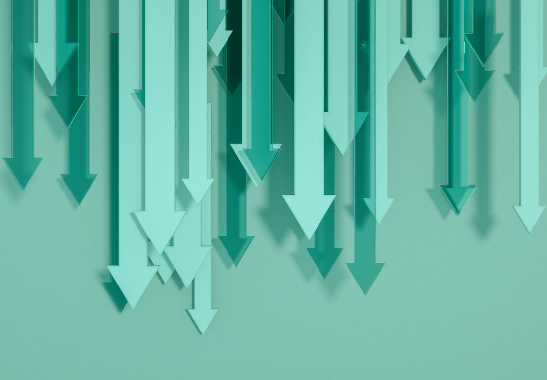 Arrows moving down